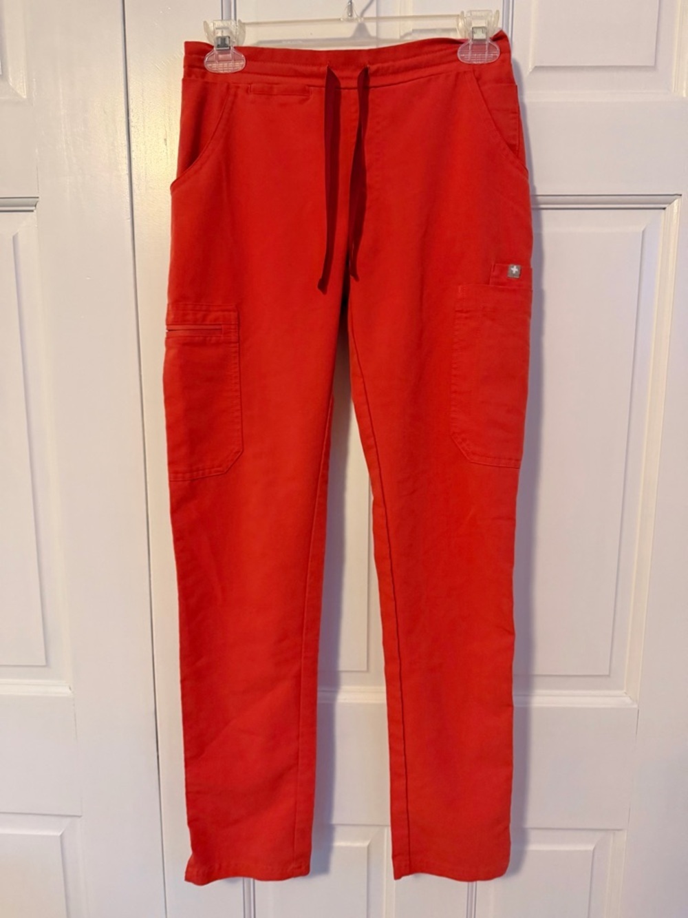 FIGS Yola Scrub Pants XXS Coral Slim Fit Drawstring Medical Uniform